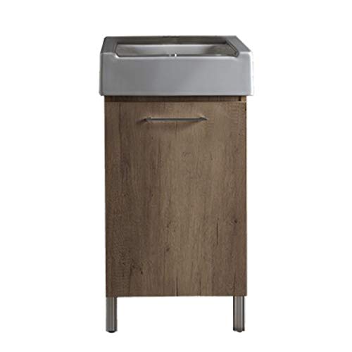 MOBILE LAVATOIO CON LAVABO IN CERAMICA 1 ANTA Olmo Montano - LxP 50x50 cm
