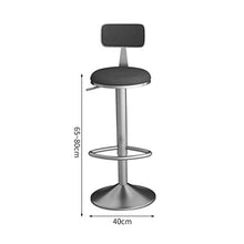 ZZHZY BBGS Sedia Girevole con Telaio Dorato, Sedia di Rotazione dello Schienale Sollevabile Colazione Cucina Sgabelli da Bar Sedie da Bar Regolabili in Altezza (Color : Gray, Size : 65~80cm)