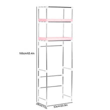GOTOTOP Mensola portaoggetti per WC, a 3 ripiani, per lavabiancheria e porta WC, multifunzione, 53 x 28 x 166 cm