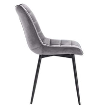 WOLTU BH142hgr-6 Sedie Sala da Pranzo Design retrò Sgabello Imbottito con Rivestimento in Velluto Grigio Chiaro 6 Pezzi