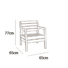 Keter Delano Lounge Set, Set Mobili da Giardino con Divano 2 Posti 2 Poltrone e Tavolino, Cappuccino
