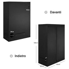 COSTWAY Growbox Tenda Coltivazione Tenda per la Crescita delle Piante Interno (120 x 60 x 180 cm)