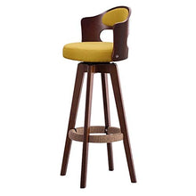 LYRWISHJD Nordic Moderna Minimalista Bar Sedia Domestica Retro High Chair di Legno Solido di Rotazione Bar Sedia Posteriore di Alta Sgabello Bar & RestaurantFurniture, durevoli Sedie Bar