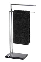 WENKO Piantana portasalviette Noble nero - 2 bracci, Acciaio, 45.5 x 82 x 20 cm, Cromo