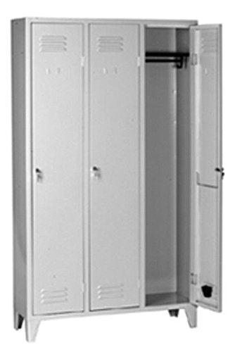 COARME Armadio Metallo spogliatoio 101x33x180 cm 3 a Porte
