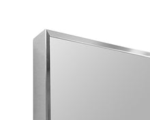 Specchio bagno con profilo in alluminio anodizzato brill Laura - Orizzontale L80xH70 cm - Prodotto Made in Italy
