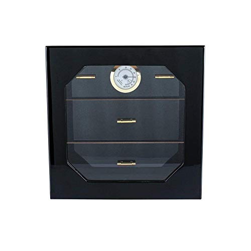 Lā Vestmon Mobiletto Per Sigari, In Legno Di Cedro, Foderato In Legno Di 4 Strati Scatola Per Sigari In Legno Decente Media Set Nero 240 240 240mm