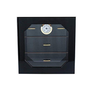 Lā Vestmon Mobiletto Per Sigari, In Legno Di Cedro, Foderato In Legno Di 4 Strati Scatola Per Sigari In Legno Decente Media Set Nero 240 240 240mm