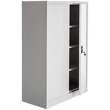 TecTake Armadio armadietto in metallo con ripiani grigio - disponibili in diverse misure - (140x90x40 cm | no. 402482)