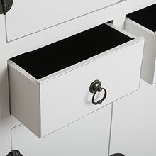 Versa Kyoto Cassettiera per immagazzinaggio, Cassetto Camera, Panno, con Due cassetti e armadi, Dimensioni (H x L x L) 120 x 30 x 50 cm, Legno, Colore: Bianco