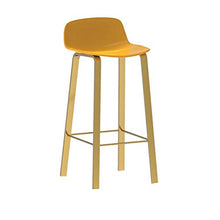 Sgabello da bar LF alla moda, creativo, per la casa, con schienale alto, girevole, ideale per la colazione, ristorante e la semplicità (colore: giallo, dimensioni: 65 cm)