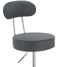 WOLTU® BH34gr-1 Sedie Ufficio Sedia da Scrivania Sgabelli con Schienale Similpelle Cromato Girevole Moderno Grigio1 Pz