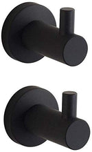 Ghelf 304 Gancio in acciaio inox Singolo Cappotto Nero Coat HOGLBACK Vernice Asciugamano Piatto Gancio 2 Confezione Montata a parete SUS304 Acciaio inossidabile Acciaio inox Supporto per abiti singoli