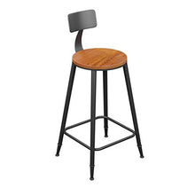 DFREW Sgabelli Bar Retro Presidenza Di Stile Industriale Sgabello Alto Mobili Cucina - Legno Massiccio/Pu Spugna Back (94X46X46Cm) (Stile: 1#),2#