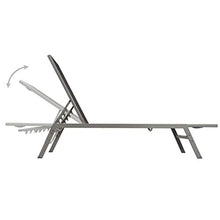 Tidyard Lettini Prendisole 2 pz con Tavolo in Acciaio e Textilene Nero, Lettino Prendisole, Lettini da Giardino, Sedie a Sdraio da Giardino Dimensioni Lettino Prendisole: