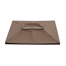 Outsunny Tetto di Ricambio Sostitutivo per Gazebo da Giardino Impermeabile Poliestere 3x4m Marrone