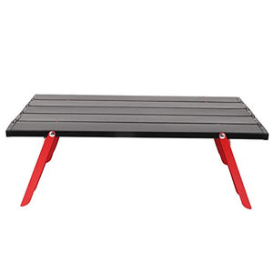 Asixxsix Tavolo da Spiaggia Portatile, Tavolo da Barbecue con Custodia, tavolino Pieghevole da Campeggio Ultraleggero, scrivania da Campeggio per Barbecue all'aperto, Escursionismo e Pesca in
