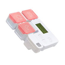 Healifty Portapillole Digitale 3 Scomparti Portapillole con Promemoria Allarme Farmaci Dispenser per Pillole Organizzatore Senza Batteria Rossa