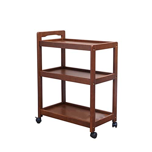 WangQ Cucina Rack in Legno Mobile Multifunzionale Mobile Soggiorno Camera da Letto 59X35X73cm 2 Colori carrellino Cucina (Color : Bronze)