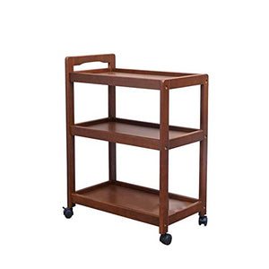 WangQ Cucina Rack in Legno Mobile Multifunzionale Mobile Soggiorno Camera da Letto 59X35X73cm 2 Colori carrellino Cucina (Color : Bronze)