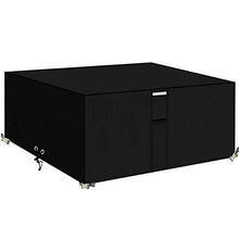 PATIO PLUS Copertura per Mobili da Giardino - Telo Protettivo per Tavolo e Sedie da Esterni, 600D Panno Oxford Impermeabile Copertura, Tavoli e Sedie da Cortile Raggi UV (Nero 270x180x89cm)