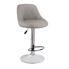 Sweethome 2 sedie da bar per la reception, sgabello alto alla moda, semplice e versatile, sedia girevole per il soggiorno, ufficio (grigio)