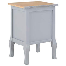 Tidyard Comodino Francese in MDF Grigio/Marrone/Nero con 2 Cassetti,Comodino con Cassetti,Comodino Camera da Letto,Comodino Retro,Cassettiera Camera da Letto,Comodino Portatelefono 35x30x49 cm