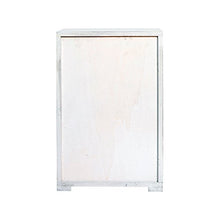 Rebecca Mobili Comodino 3 cassetti, cassettiera piccola, legno Paulownia, bianco grigio, design shabby vintage, camera bagno - Misure: 52,5 x 35 x 24 cm (HxLxP) - Art. RE4601
