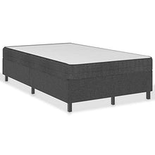 Tidyard Letto a Molle Grigio Scuro in Tessuto 120x200 cm,Facile da Montare/con Materasso a Molle e Rete a Doghe Incluso