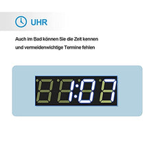 Heilmetz Specchio da bagno a LED con illuminazione, luce bianca calda, specchio da parete (Stile G, 100x60cm Sensorschalter + Uhr)