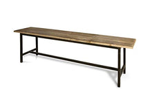 Nordal Panca Ranch in Stile Vintage - Legno Massiccio, Finiture patinate a Mano, Finitura Naturale, Finitura patinata | Panca Robusta dallo Stile Industriale - Marrone Noce (L170 x H45 x P35 cm)