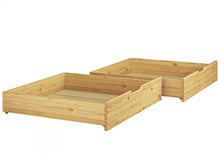 Erst-Holz Due cassetti Porta Oggetti per i Nostri Letti Castello 90x200 in Pino 90.10-S2