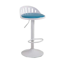 TXXM, sgabello da bar, alla moda, creativo, sedia da bar, sedia da bar e da bar con schienale alto girevole, sgabello per la colazione, per ristoranti (colore: blu)