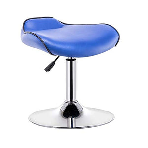 Seggiola da bar Cuoio girevole Bar Sgabelli altezza regolabile Bar Sedie senza braccia idraulico Kitchen Bancone Sgabelli di Coffee Shop Pianale da cucina ( Color : Blue , Size : 41.5*41.5*(40-55)cm )