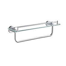 DNSJB mensole da bagno in Vetro, cremagliera per Doccia estetica a Parete, con portasciugamani Doppio in Acciaio Inox 304, 23.6 '' × 5.5 ''