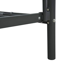 BIGTO - Struttura letto a castello in metallo, per camera da letto, 140 x 200 cm, colore: Nero