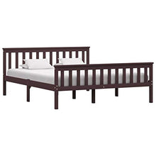 SKM Giroletto con 2 Cassetti Marrone Scuro Legno di Pino 160x200 cm (36.55kg)