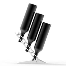 MFLASMF Portabottiglie in Acrilico, Alzata per Esposizione del Vino, Espositore da banco, Portabottiglie per Bar, Cucina, Dispensa, Portaoggetti per Vino, 3 Bottiglie