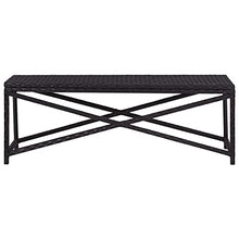 vidaXL Panchina da Giardino Panca da Esterni Sedile per Cortile Seduta Arredo da Giardino Mobili da Esterni 120 cm in Polyrattan Marrone