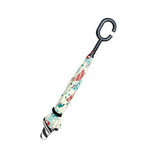 LENNEL Doppio Strato Antivento Design con Strisce Riflettenti di Sicurezza Notturna Stuff Natale Pupazzo di Neve Cervi Modello Reverse Pieghevole Inverti Ombrelli A Forma di C Maniglia