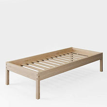 belupai Telaio in legno di abete rosso massiccio, con gambe di supporto, per camera da letto, colore naturale, 100 x 200 cm