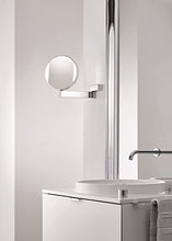 Emco 109506017 - Specchio cosmetico rotondo con illuminazione, con braccio articolato, ingrandimento 3x e 7x, specchio su entrambi i lati