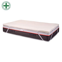 Topper Correttore 120x190cm in Memory Foam Alto 6 cm per Materasso una piazza e mezza con Rivestimento Silvercare sfoderabile, antibatterico, Ipoallergenico, Lavabile