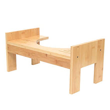 OUKANING Sgabello WC Regolabile in Altezza, Sgabello WC in Legno, vasino Tozzo, Gradino WC 45 x 25 x 22,5 cm