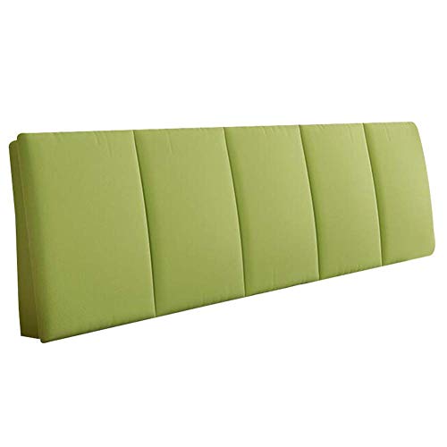 Xufei Comodino Pacco Morbido Cuscini da Comodino Poggiatesta Letto Lavabile Schienale Rotondo Schienale Grande 7 Colori, 6 Misure Disponibili (Color : Green, Size : 190x5x55cm)