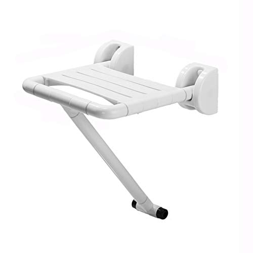 MGMDIAN Sgabello Pieghevole da Bagno - Antiscivolo per Doccia Sedia da Parete Doccia cambiata Sedia da Parete Sedia Sedile Sedile a Parete Accessori da Bagno (Color : White)