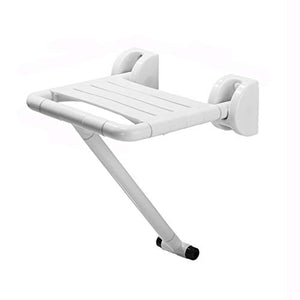 MGMDIAN Sgabello Pieghevole da Bagno - Antiscivolo per Doccia Sedia da Parete Doccia cambiata Sedia da Parete Sedia Sedile Sedile a Parete Accessori da Bagno (Color : White)
