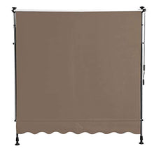 QUICK STAR Tenda da sole per balcone, 250 x 130 cm, colore beige, altezza regolabile da 200 a 290 cm, per balconi, senza fori