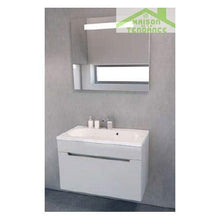 Insieme Mobile & lavabo Riho Enna Set 35 in legno laccato lucido 80 x 38 h 53,5 cm