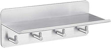 AINIYF Bagno Bagno Doccia Mensola Organizzatore Parete Punch Libero dell'Acciaio Inossidabile 304 del tovagliolo Gancio, 2 Formati, 2 Metodi di Installazione (Dimensioni: 500x108x110mm)